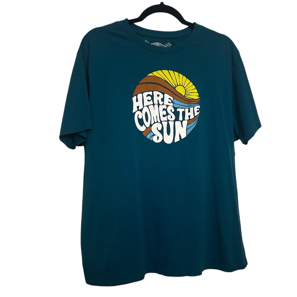 Graphic Tee - TEAL - Here Comes The Sun Size XL